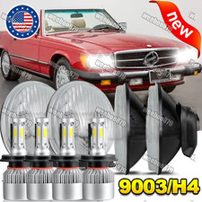 4x For Mercedes-Benz 380SL 450SL 560SL 5.75" Round LED Headlights Hi-Lo Beam A+