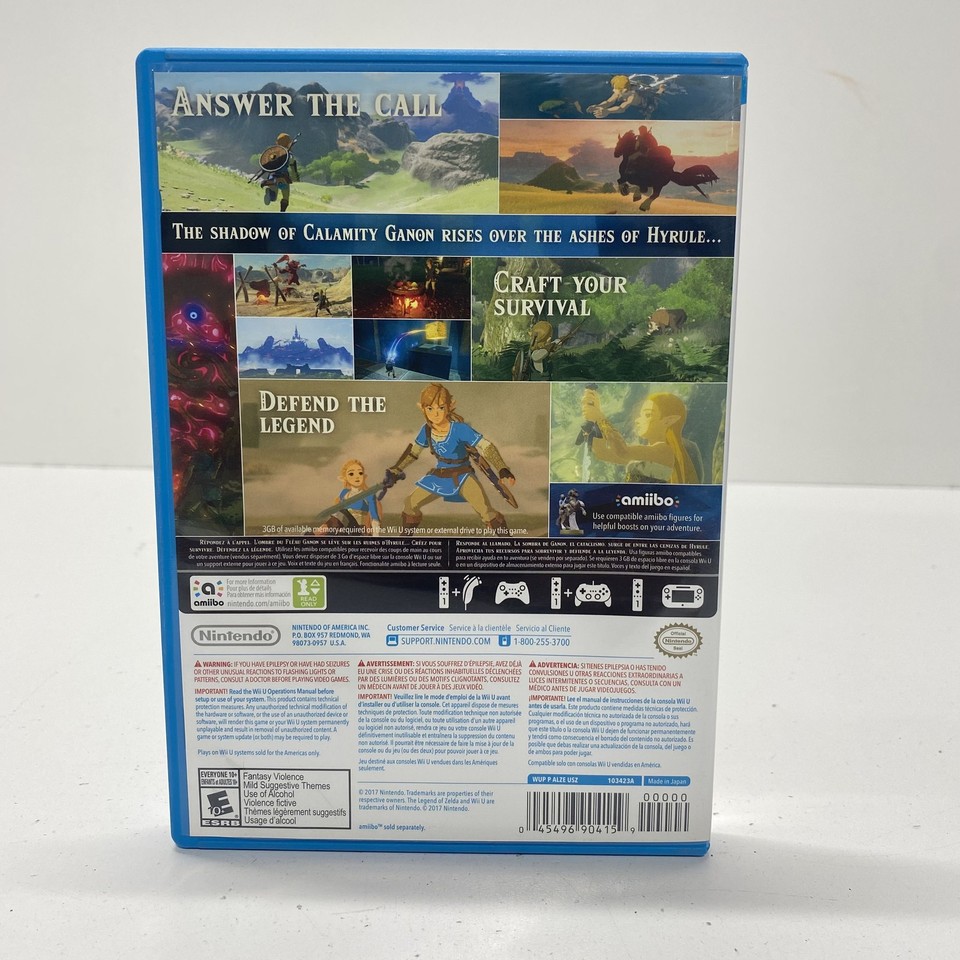 The Legend of Zelda: Breath of the Wild - Wii U (First Print w ...