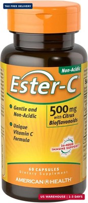 American Health Ester-C w/Citrus Bioflavonoids Capsules, 500mg, 60ct