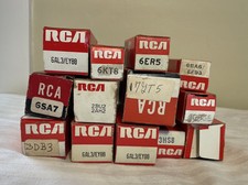 Lot of 13 Vintage RCA Radio TV Amplifier Vacuum Electron Tubes - NOS