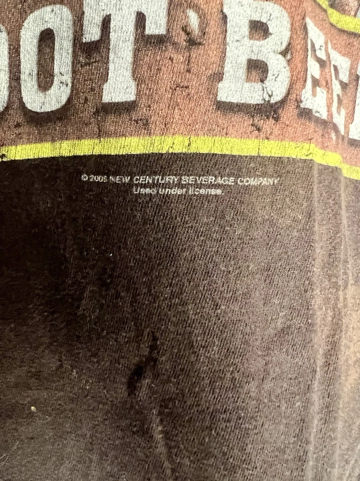 Camiseta Mug Root Beer 2005 Vintage Gráfica Mediana - Marrón Soda Promo Tee Foto 3 de 4