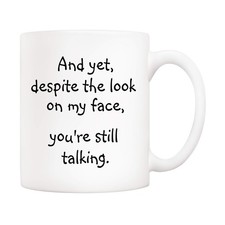5Aup Christmas Gifts Funny Quote Coffee Mug for Friend 8.2 cm x 9.5 cm, White