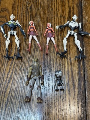 6 Star Wars Action Figures Clone Wars