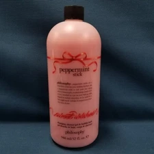 New Philosophy Peppermint Stick 32oz Shampoo Shower Gel Bubble Bath 