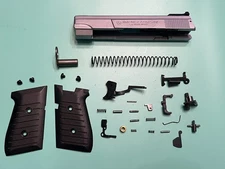 USED JIMENEZ JA NINE PARTS SILVER SLIDE GRIPS TRIGGER SAFETY FIRING PIN SPRINGS