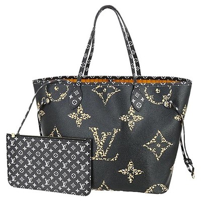 LOUIS VUITTON Neverfull MM Tote Bag M44676 Monogram Jungle Purse Auth Neu Unb...