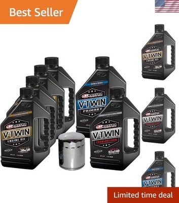 VTTOCK22 Complete Engine Oil Change Kit for V-Twin Synthetic Blend Harley Dav...