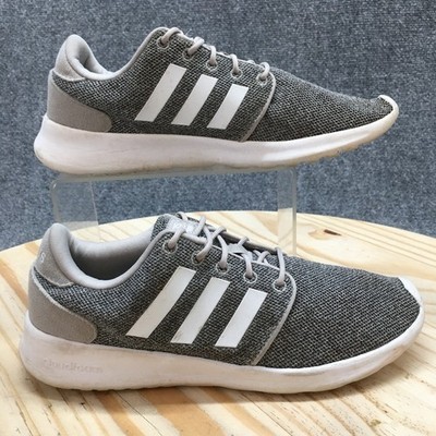Adidas Shoes Womens 8 Cloudfoam QT Racer Athletic Running Sneakers AW4313 Gray
