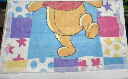 Vintage Disney 45”x35” Beacon Winnie the Pooh Baby Blanket Patchwork Acrylic - Picture 3 of 6