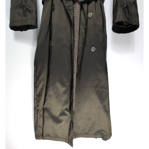 Vintage Jones New York Trenchcoat Damen M/L grün Wollgürtel herausnehmbares Futter - Bild 4 von 21
