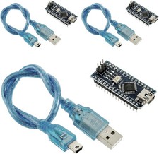 3x Nano V3.0 ATmega328P Micro-Controller Boards with USB Cables DIY Kit New