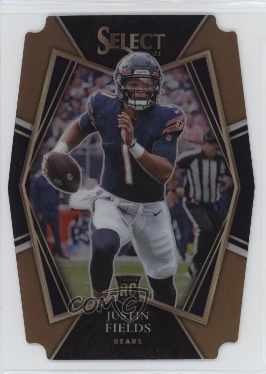 2021 Panini Select Premier Level Copper Prizm Die-Cut 134/199 Justin Fields o8g