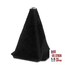 Car Shift Knob Dust Cover, Car Shift Boot, Leather Gear Shift Black/Suede