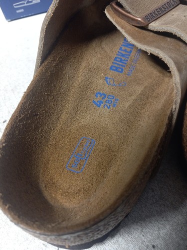 Birkenstock Arizona BS Tabacco Brown Leather Sandals Mens Sz 10 Regular Soft Bed - Bild 7 von 8
