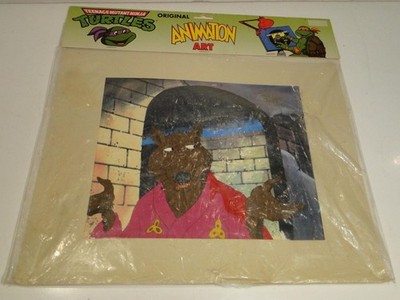 1991 TEENAGE MUTANT NINJA TURTLES Original Animation Art Cartoon Cel - SPLINTER