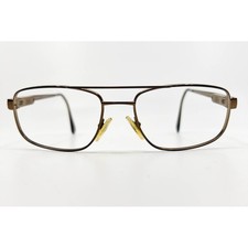 SAFILO ELASTA 3070 2U9 Aviator Eyeglasses Bronze Metal Made in Italy Men 56 17