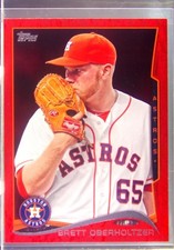 2014 Topps Brett Oberholtzer Red Hot Foil #115 Astros