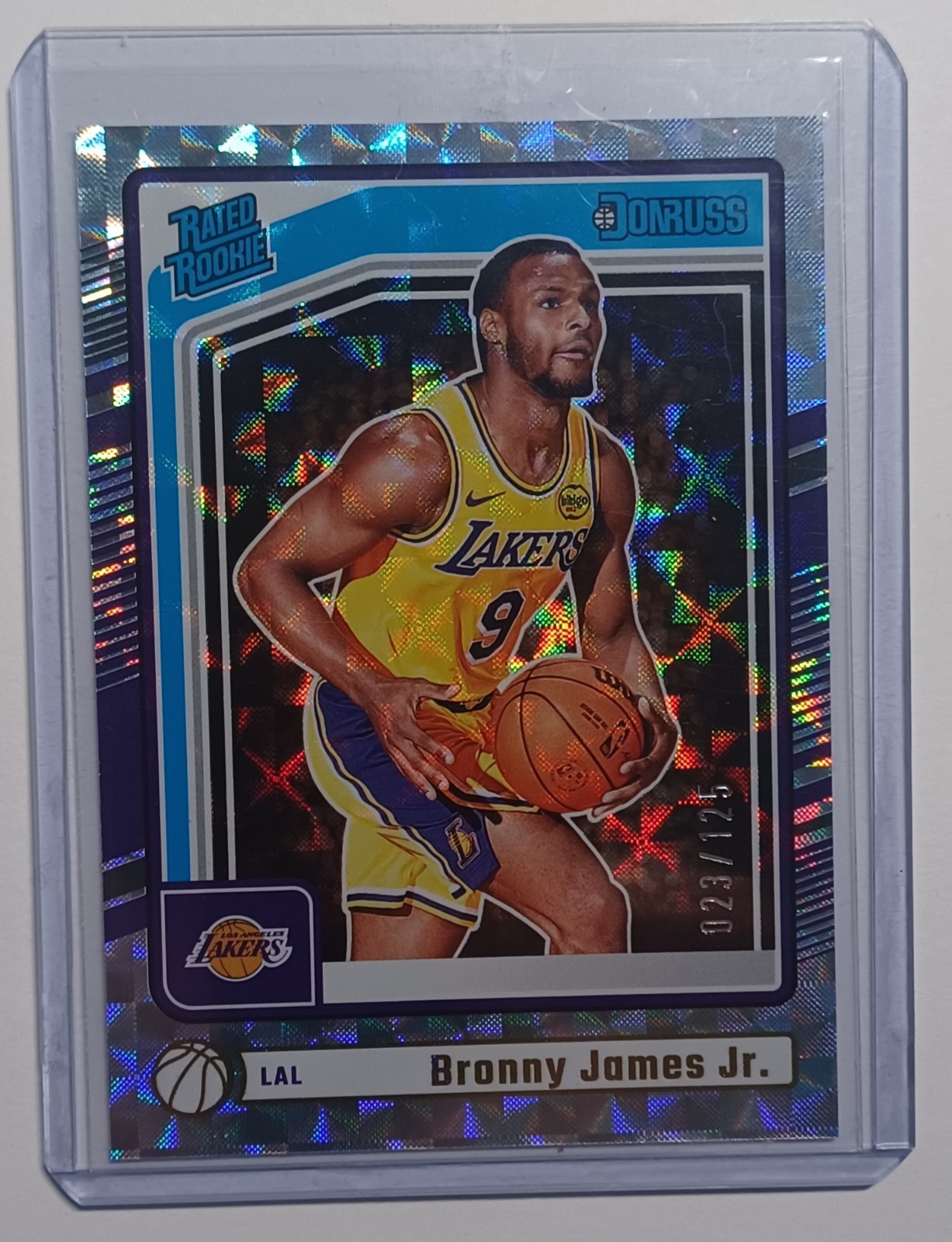 2024-25 Panini Donruss Rated Rookie Bronny James Crystals 023/125 #243 LeBron's#