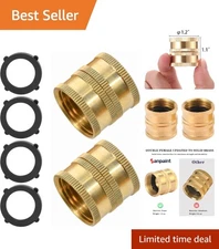 Precision Brass 3/4" Garden Hose Connector 2 Pack - Leak-Free Installation