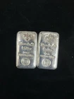 Lot Of 2 Fleur De Lis Bullion 10oz .999 Fine Silver Cast Bars (Sigma Tested!)
