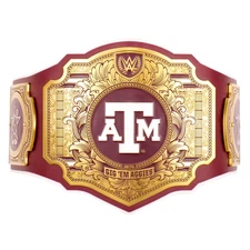 Texas A&M Aggies Wrestling Champions Legacy Replica Title Belt 2mm Brass