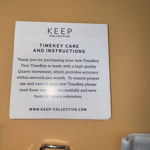 KEEP Collective Silver Round Timekey WATCH New in Box With Dust Bag - Picture 6 of 11