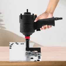 Air Metal Hole Punch Tool 8mm Pneumatic Hole Puncher 0-42mm Adjustable Margin