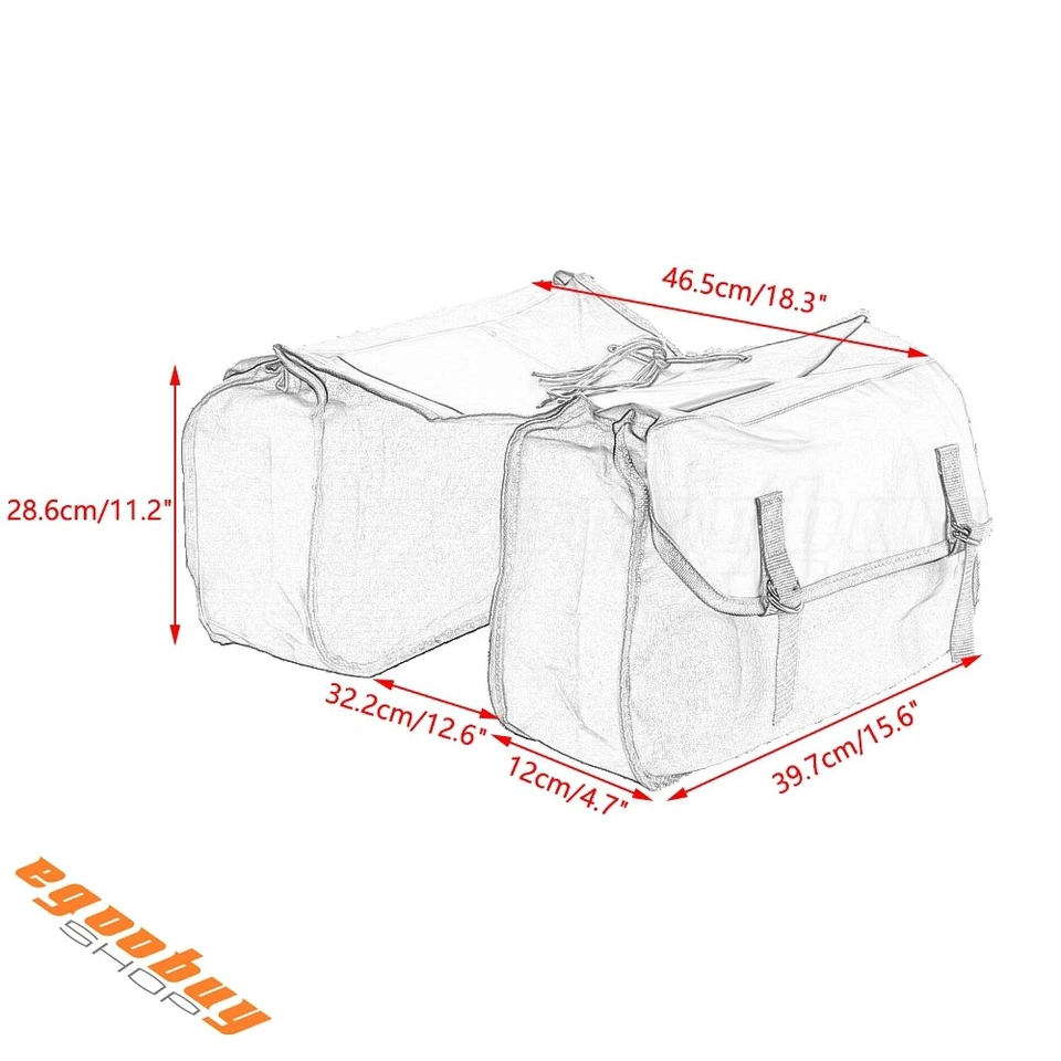 Bolsa de viaje para herramientas de almacenamiento lateral 35-40L para Honda CTX Shadow 750 Suzuki DR 650 Foto 2 de 4