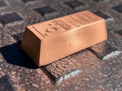 1 Pound lb Copper Bar-16 oz Trapezoid Copper Bullion/.999 Element Copper/454g Cu - Picture 10 of 14