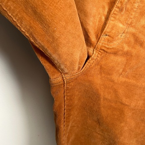 Pantalones Rolla's East Coast Crop Flare Pana Talla 32 Tiro Alto Naranja Marrón - Imagen 7 de 13