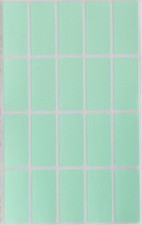 Rectangle Pastel Green Label in Various Sizes 1  "x  "- 3" x 2" 15 Sheets
