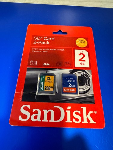 New Lexar SD Card 256MB Memory Card Plus Bonus Cared - Zdjęcie 2 z 5