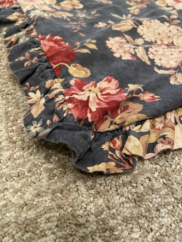 RALPH LAUREN Chadwick Ocean Wash Chambray Cotton Ruffle EURO Pillow Sham 24x24 - Picture 2 of 13