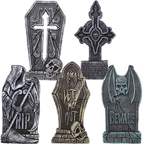 JOYIN 43 cm 5 Decorazioni di Halloween RIP in Pietre Tombali Cimitero in (k1U)