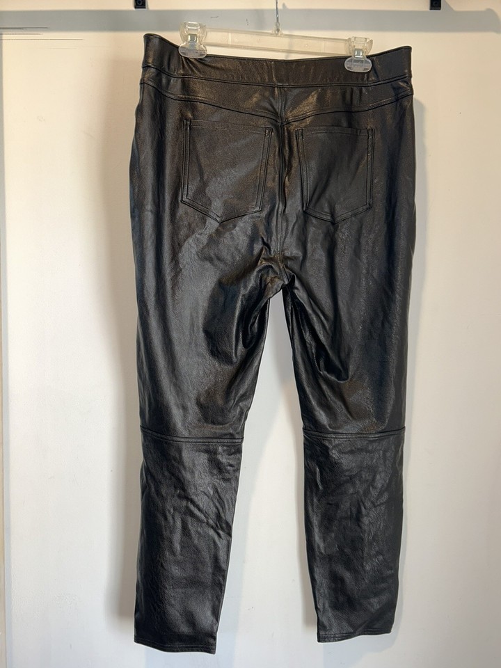 Spanx Women's Vegan Faux Leather XL Leggings Black eBay