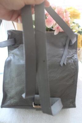 KOOBA gray leather convertible FAIRFIELD tote bag backpack 