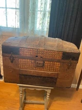 Antique  Dome Steamer Trunk