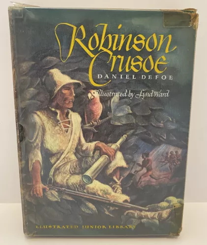 The Life and Strange Surprising Adventures of Robinson Crusoe 1946 Book w/Cover!