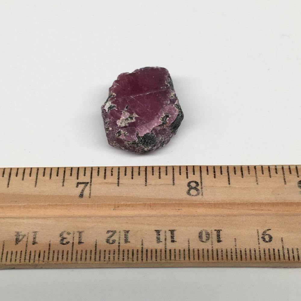12.3g, 25mm x 20mm, Natural Ruby Crystal Slice Corundum Mineral
