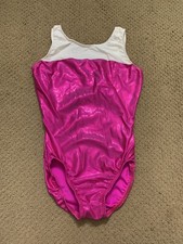 Adult Motion Wear Pink  White Leotard - Size Medium