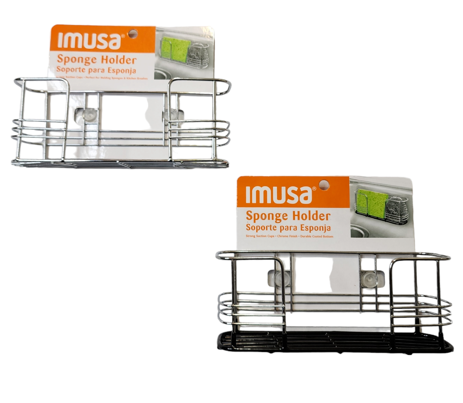 Chrome Sponge Holder with Strong Suction Cups for Kitchen-image