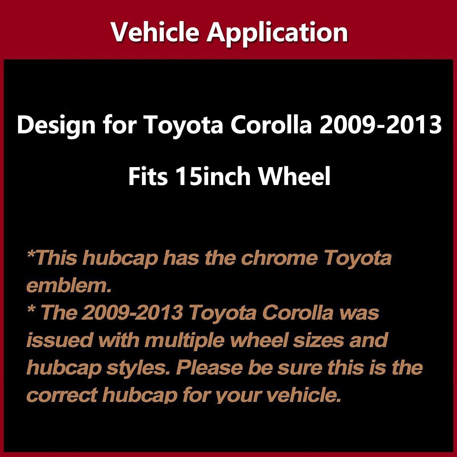 4PCS Hubcap for Toyota Corolla 20092013 15inch Corolla Iron Rim