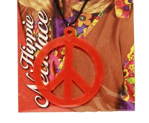 HAAC Halskette Kette mit Peacezeichen Peace Anhänger Silber Regenbogen Pink Grün - Bild 11 von 12