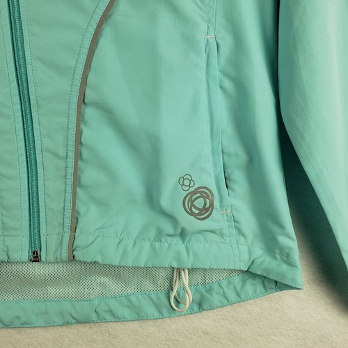Lucy Women's M Full Zip Vented Athletic Track Windbreaker Jacket Mint Sporty - Picture 2 of 11