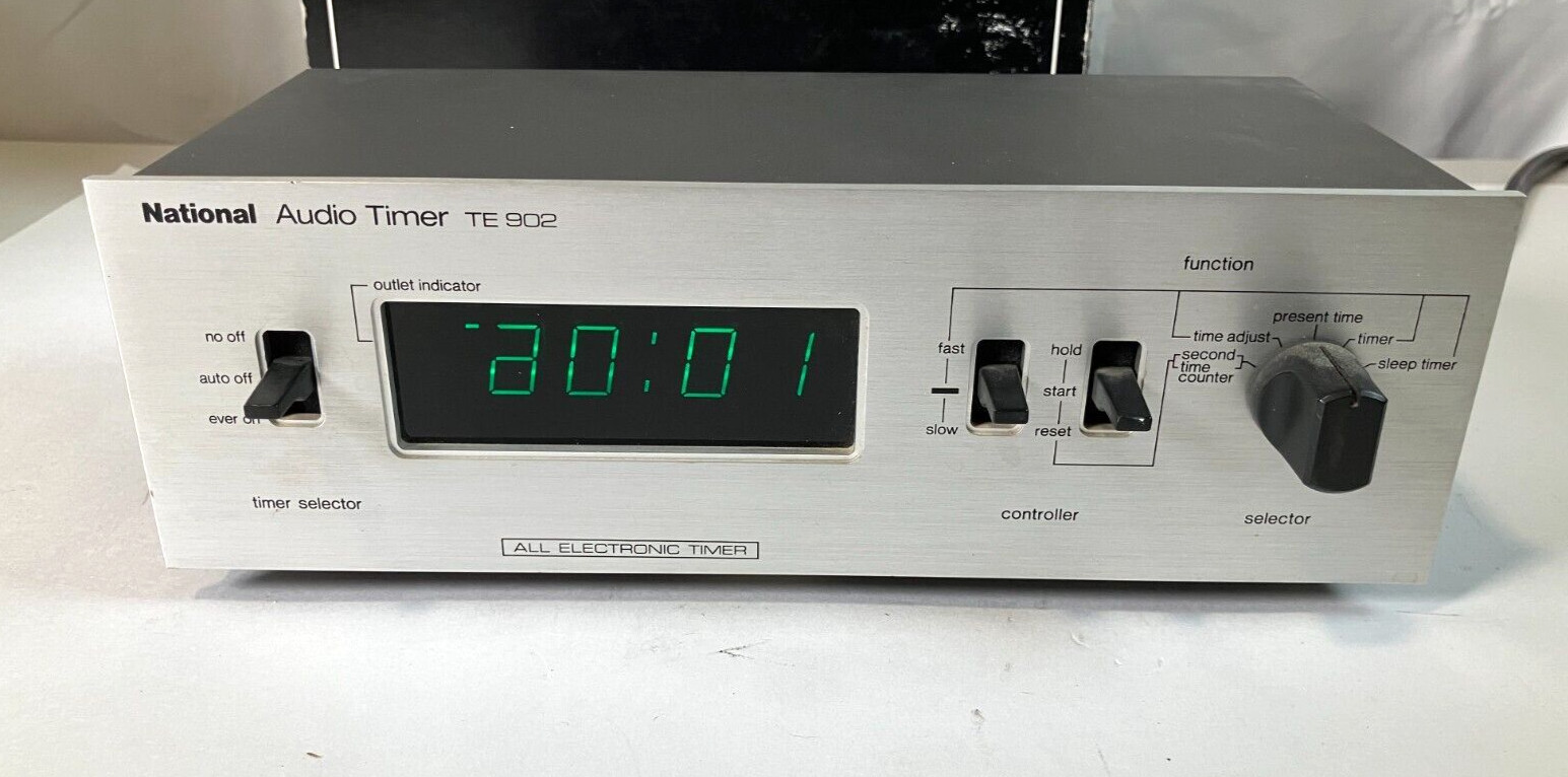 Vintage National Technics Audio Timer TE 902 All Electronic Timer US/European