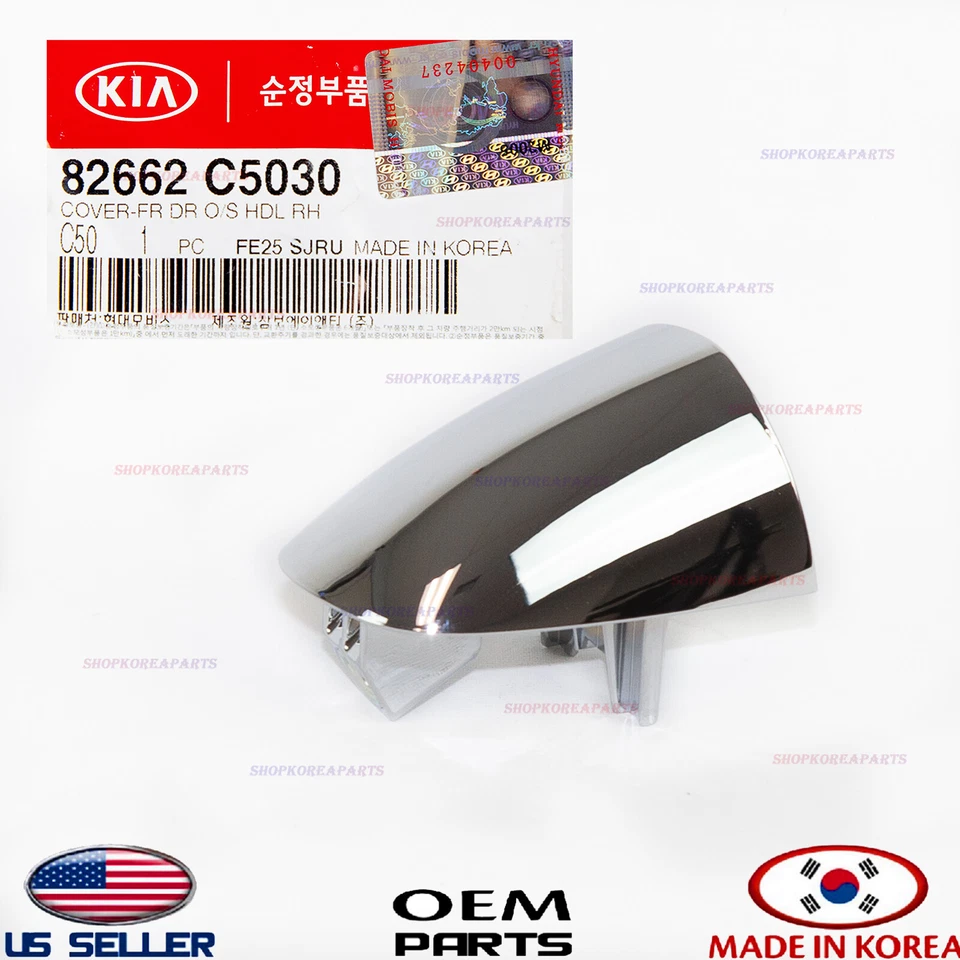 Cubierta de tapa de manija de puerta delantera original OEM exterior lado del pasajero 16-20 Kia Sorento Foto 2 de 4