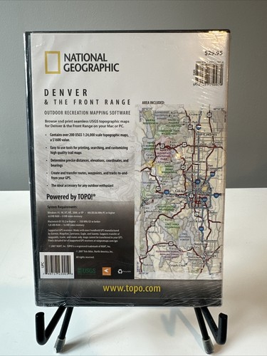 2007 National Geographic TOPO Mapping Software Denver & The Front Range - Picture 2 of 2