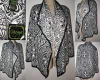 Nicaya Steinmart Waterfall Open Cardigan Thigh Length Black White Osfm Nicaya Steinmart Waterfall Open Cardigan Thigh Length Black White Osfm