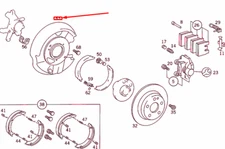NEW MB E W124 REAR BRAKE RIGHT MUDGUARD A2024201544 GENUINE