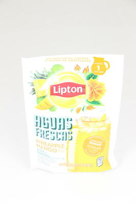 6 PACK Lipton Aguas Frescas Pineapple Mango Iced GreenTea Mix 3.39oz BB 5/22 U47